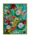 Floral Teal Symphony – Art Print